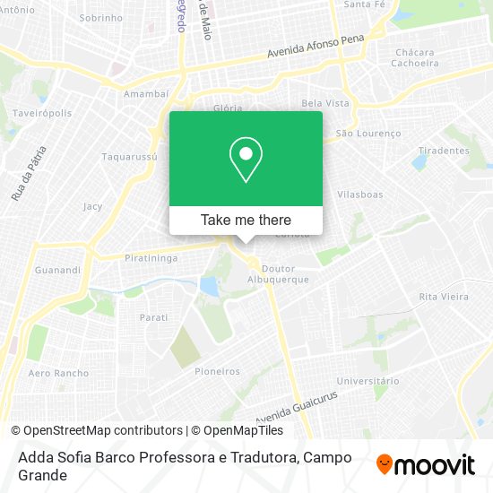 Mapa Adda Sofia Barco Professora e Tradutora