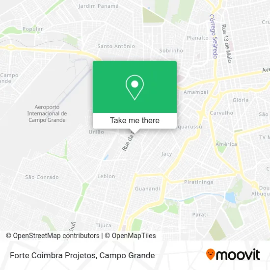 Forte Coimbra Projetos map