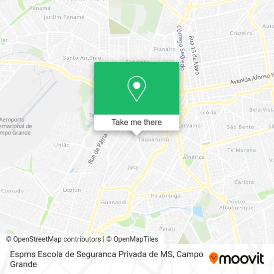 Espms Escola de Seguranca Privada de MS map