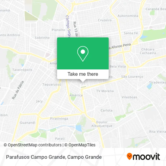 Parafusos Campo Grande map