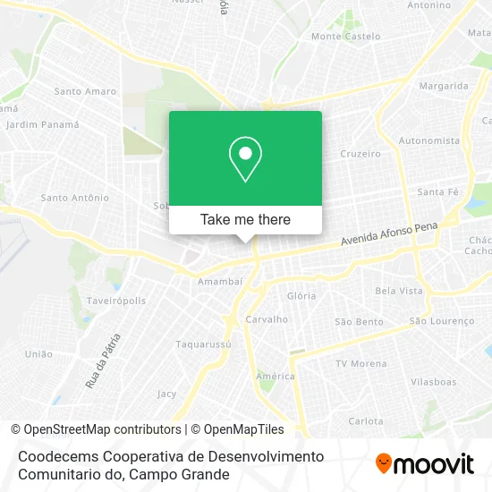 Coodecems Cooperativa de Desenvolvimento Comunitario do map