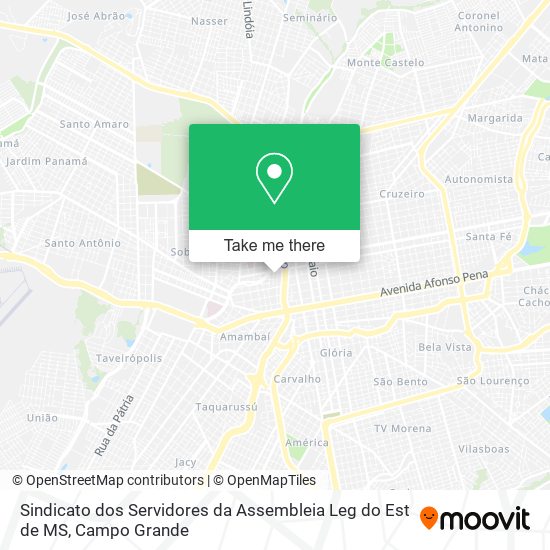 Mapa Sindicato dos Servidores da Assembleia Leg do Est de MS