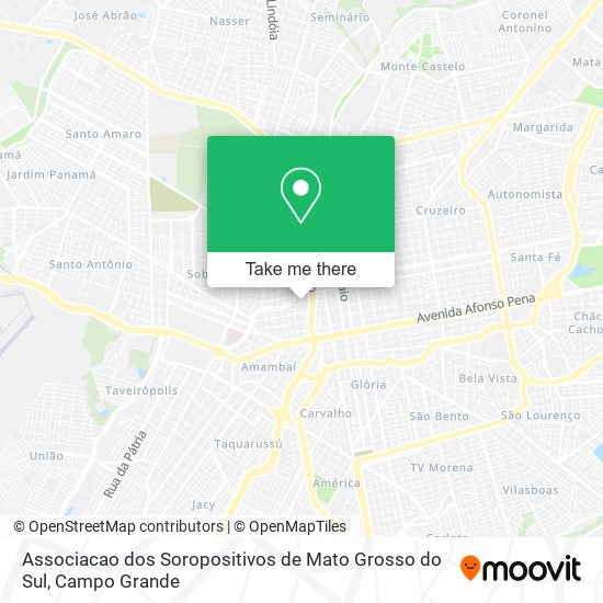 Associacao dos Soropositivos de Mato Grosso do Sul map