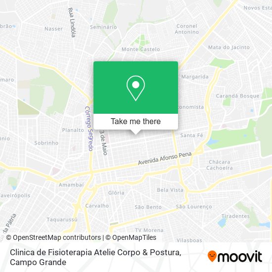 Mapa Clinica de Fisioterapia Atelie Corpo & Postura