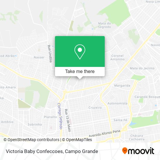 Victoria Baby Confeccoes map