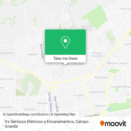 Vs Servicos Eletricos e Encanamentos map