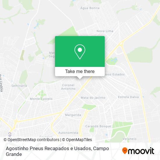 Mapa Agostinho Pneus Recapados e Usados