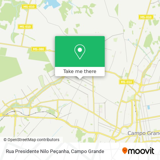 Mapa Rua Presidente Nilo Peçanha