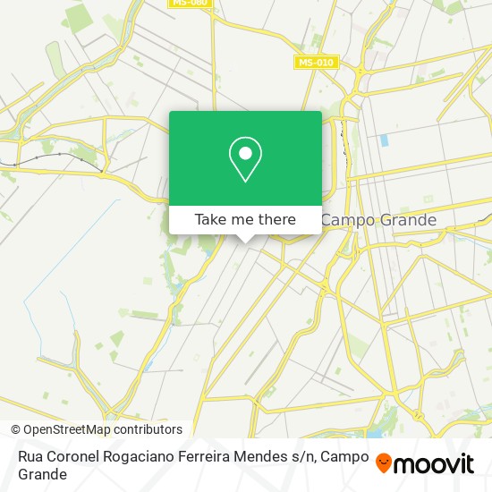 Rua Coronel Rogaciano Ferreira Mendes s / n map