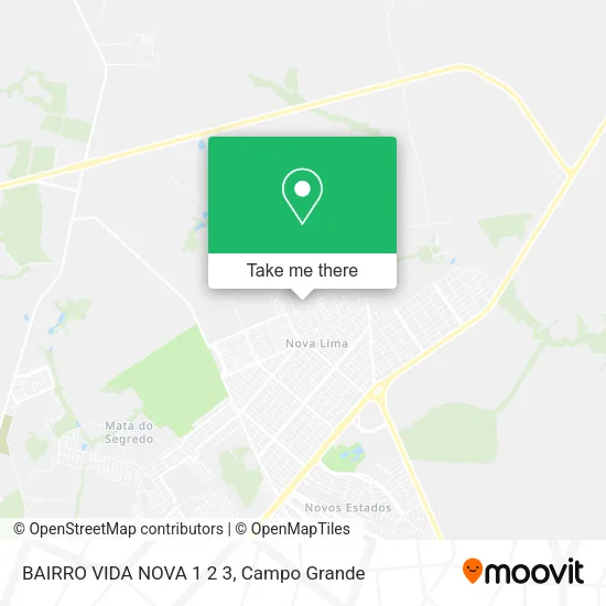 BAIRRO VIDA NOVA 1 2 3 map