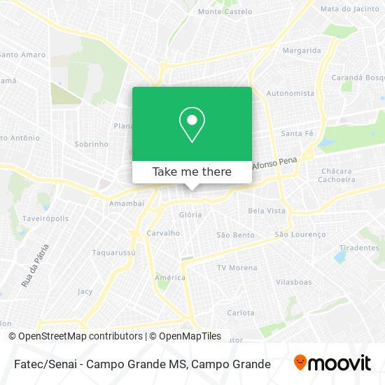 Mapa Fatec/Senai - Campo Grande MS