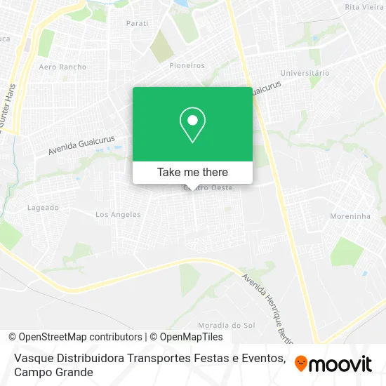 Vasque Distribuidora Transportes Festas e Eventos map