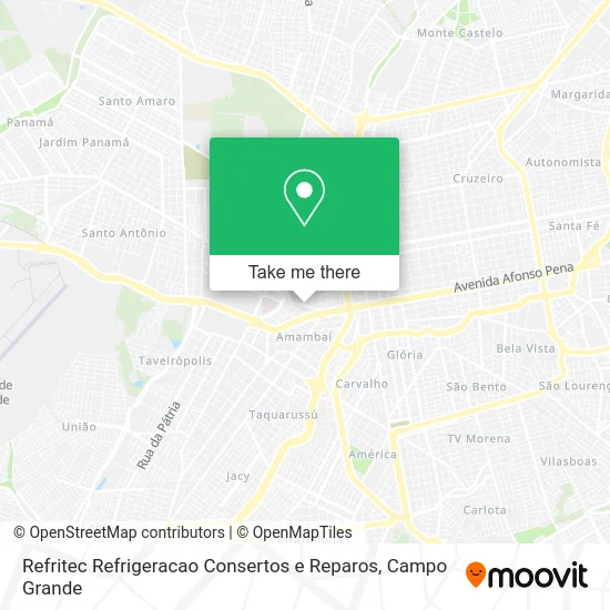 Refritec Refrigeracao Consertos e Reparos map