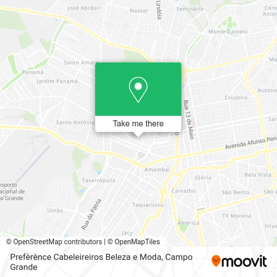 Prefèrènce Cabeleireiros Beleza e Moda map