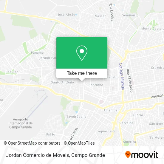 Jordan Comercio de Moveis map