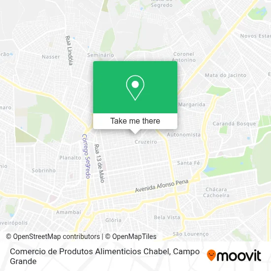 Comercio de Produtos Alimenticios Chabel map