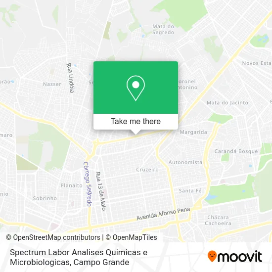 Spectrum Labor Analises Quimicas e Microbiologicas map