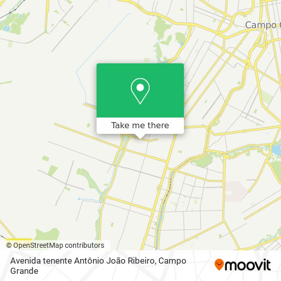 Mapa Avenida tenente Antônio João Ribeiro