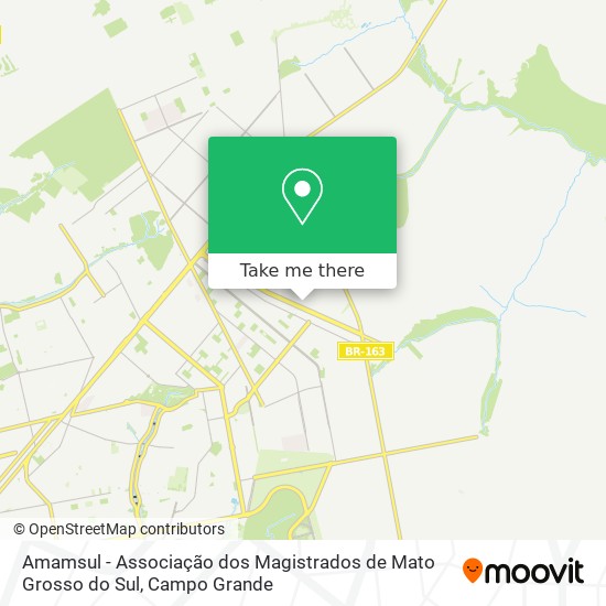 Mapa Amamsul - Associação dos Magistrados de Mato Grosso do Sul