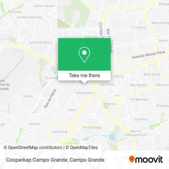 Cooperkap Campo Grande map