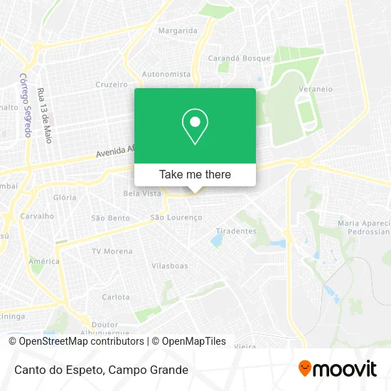Canto do Espeto map