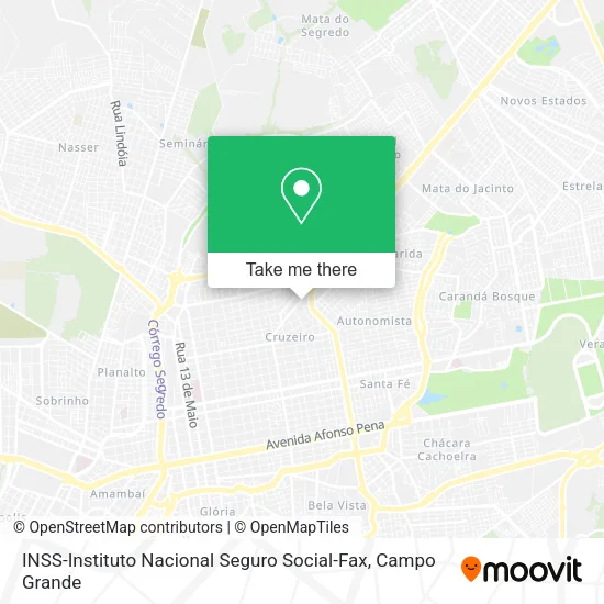 INSS-Instituto Nacional Seguro Social-Fax map