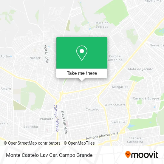 Monte Castelo Lav Car map