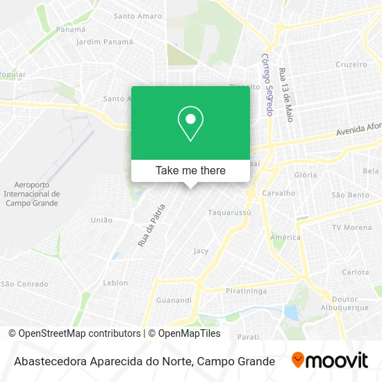 Abastecedora Aparecida do Norte map