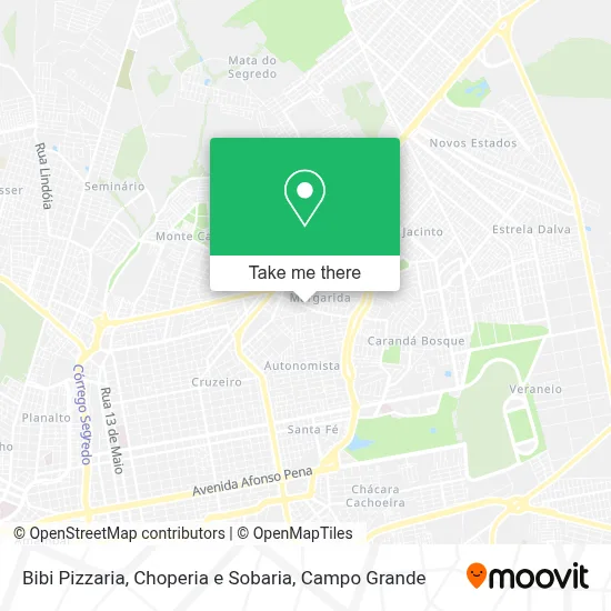 Bibi Pizzaria, Choperia e Sobaria map
