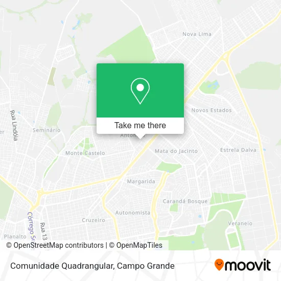 Comunidade Quadrangular map