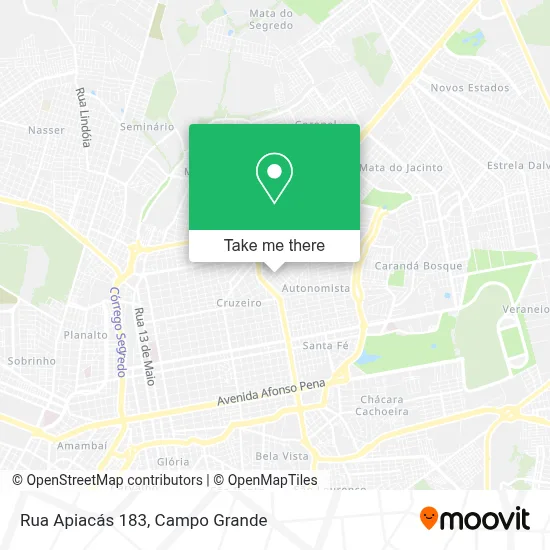 Rua Apiacás 183 map