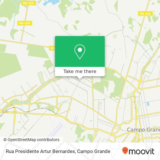 Mapa Rua Presidente Artur Bernardes