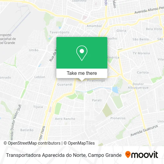 Transportadora Aparecida do Norte map