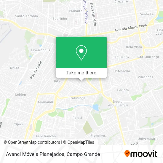 Avanci Móveis Planejados map