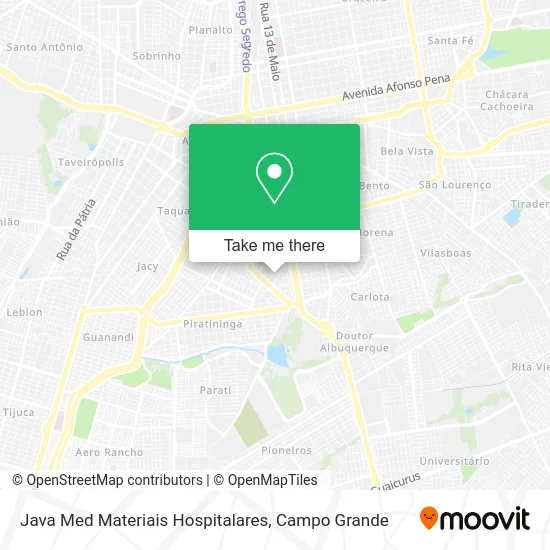 Java Med Materiais Hospitalares map