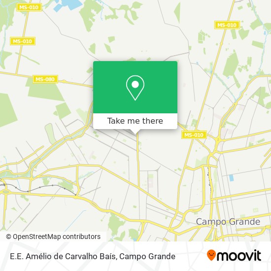 Mapa E.E. Amélio de Carvalho Baís