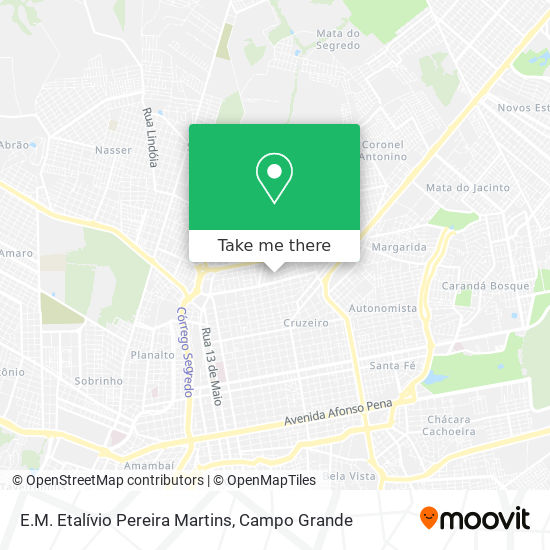 E.M. Etalívio Pereira Martins map