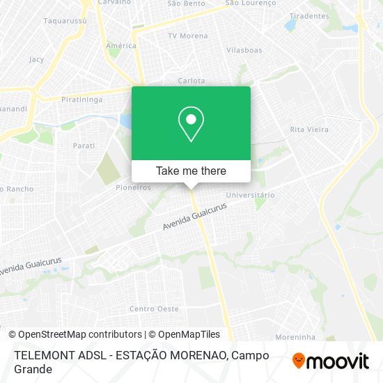 Mapa TELEMONT ADSL - ESTAÇÃO MORENAO