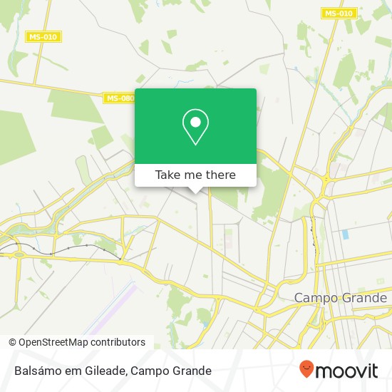 Balsámo em Gileade map