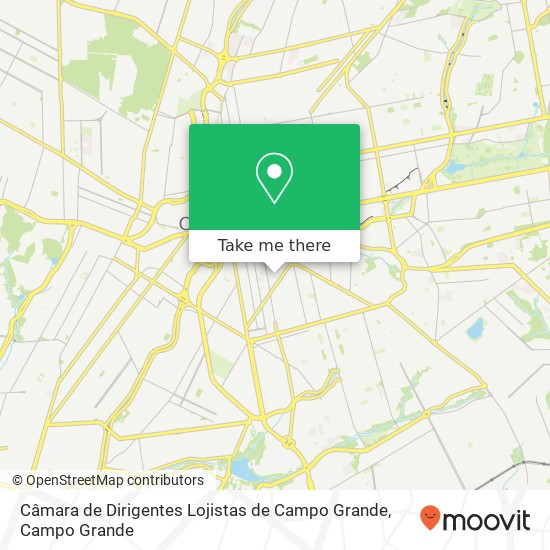 Mapa Câmara de Dirigentes Lojistas de Campo Grande