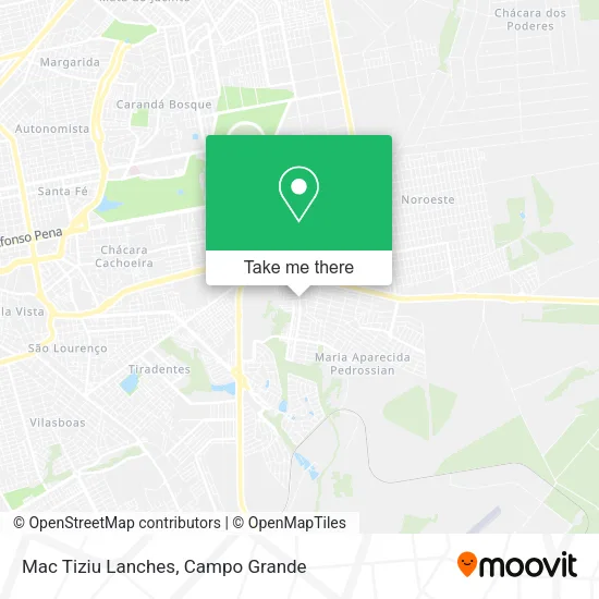 Mac Tiziu Lanches map