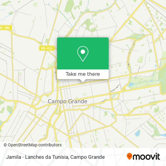 Jamila - Lanches da Tunísia map