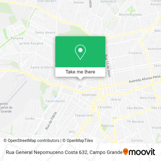 Rua General Nepomuceno Costa 632 map