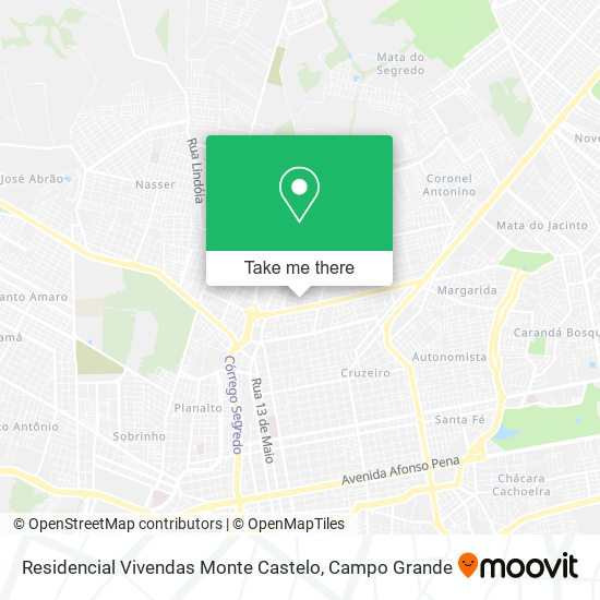 Residencial Vivendas Monte Castelo map