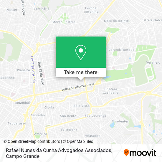 Mapa Rafael Nunes da Cunha Advogados Associados