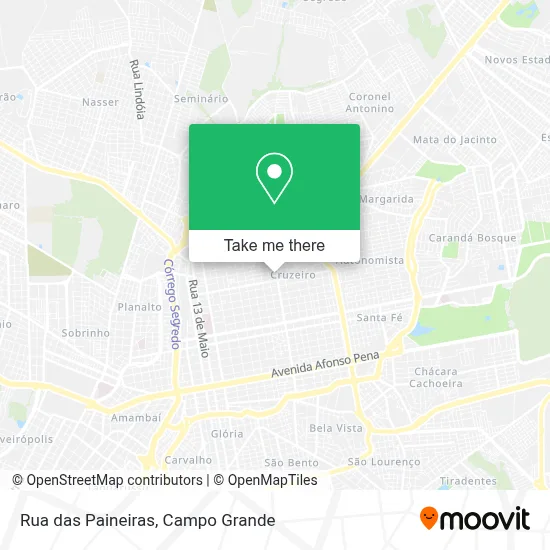 Rua das Paineiras map