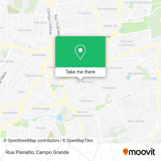 Rua Planalto map
