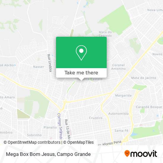 Mapa Mega Box Bom Jesus