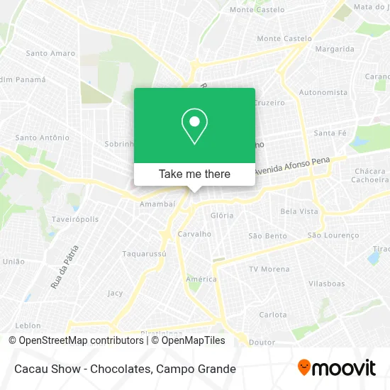 Cacau Show - Chocolates map