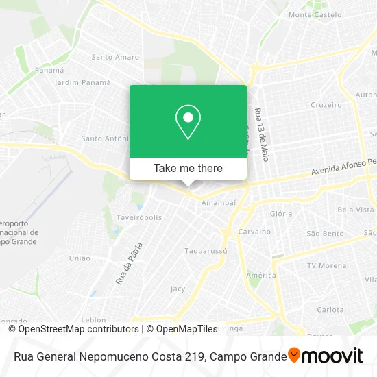 Rua General Nepomuceno Costa 219 map